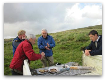Michelin Star Chefs Enjoying Connemara Mountain Lamb At Source.
